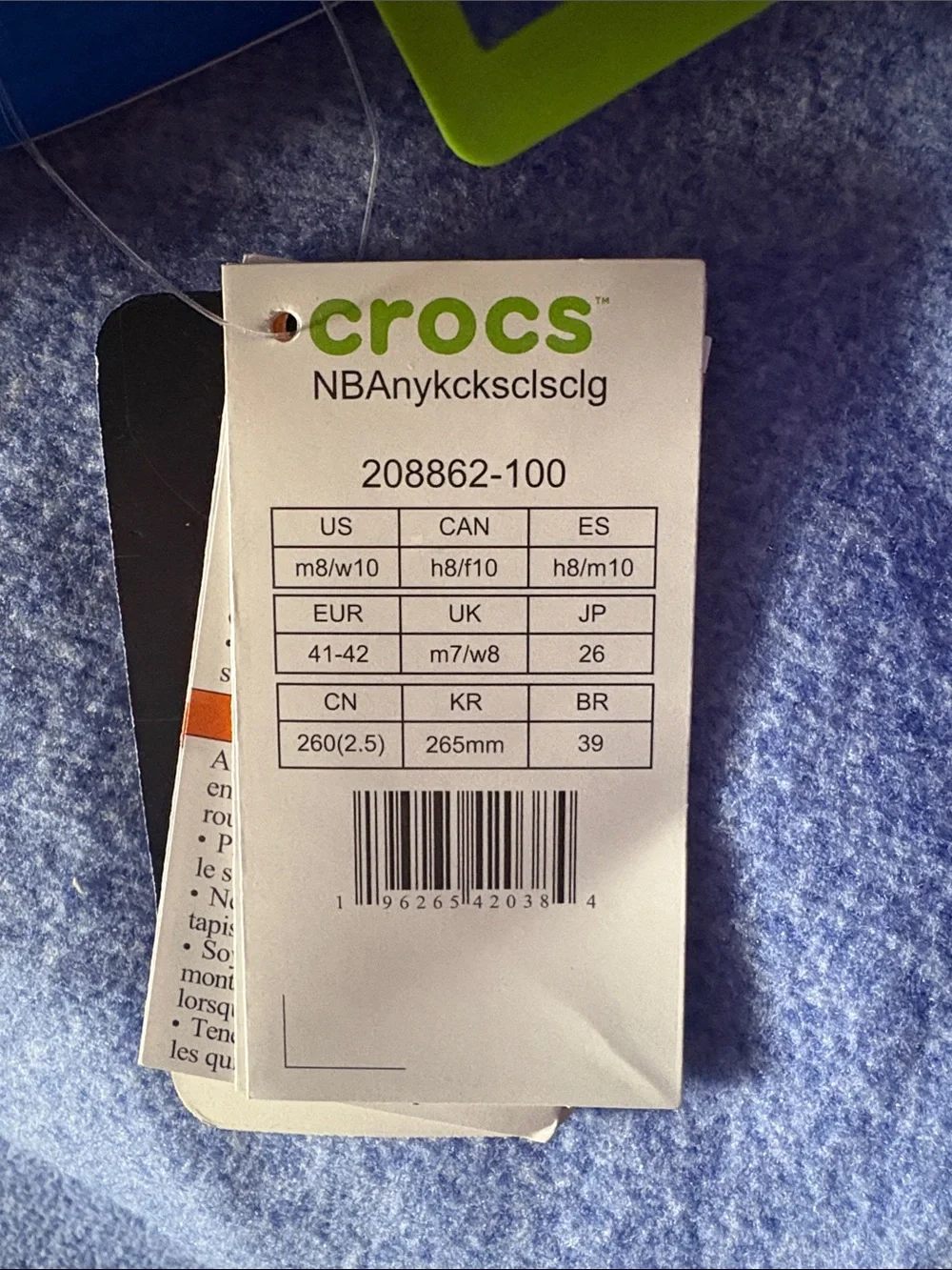 CROCS New York Knicks Blue with Orange Strap Team Clogs